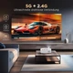 Мини-проектор Giaomar C6 10000 люмен, 5G WiFi, Bluetooth, для домашнего кинотеатра, Full HD 1080P, совместим со смартфоном, HDMI, USB, ноутбуком, телевизором b4 - изображение 3