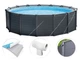 Каркасный бассейн Intex 26384 Размер 478 x 124 см, объем 16805 лит песочный фильтр-насос, лестница, тент, подстилка - изображение 5