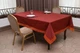 Cкатерть Kayra “Carmen” тафта с шенилловым кантом 165×300 cм Бордовая - изображение 1