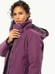 Куртка демисезонная удлиненная с капюшоном женская Jack Wolfskin Salier Coat 1116141-I0082 L Фиолетовая (4064886316996) - изображение 3