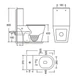 Унитаз Mixxus фарфор 605х370х800 мм белый безободковый RIMLESS (607716) - изображение 4