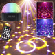 Energolux QR-115 12 цветной, стерео LED RGB, Bluetooth диско-шар, светомузыка с пультом, лазерный диск проектор 360° с подвижным эффектом, активация под ритм музыки - изображение 4