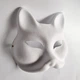 Маска Кицунэ Японской Лисы Kitsune основа для раскрашивания картон, 18х17 см - изображение 2