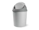 Ведро для мусора 5 л круглое с крышкой пластиковое серое MVM BIN-10 5L GRAY - изображение 4