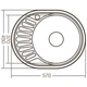 Врізна кухонна мийка з нержавіючої сталі 57х45х18 см Овальна Раковина для кухні Zerix Z5745-06-180MD (micro decor) + сифон Декорована (ZS0563) - изображение 2