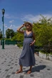 Льняной сарафан в полоску для беременных и кормящих мам San Diego размер 3XL (52) Lullababe Синий с белым - изображение 3