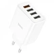 Мережевий зарядний пристрій Hoco C102, 28.5W, USB-C/Lightning/USB-A/MicroUSB, 2 А, QC3.0, білий - зображення 3