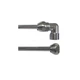 Гибкая подводка угловая 1/2 ВЗ (колено 1/2 ЗР) хром d10мм медная FLEXY CHROME - изображение 1