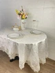 Скатертина Велюр Acme Tekstil 160x300 ovale Daisy Krem PVS - зображення 1