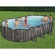 Каркасный овальный бассейн Bestway 5611R размер 610x366x122 см с лестницей фильтром и тентом - изображение 3