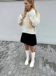 Женские зимние сапоги-трубы ShoesBand Молочного цвета натуральная кожа 37 (24 см) (S86051-1е) - изображение 5