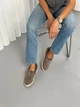 Лофери жіночі зимові ShoesBand Темно-бежеві натуральна замша 38 (24,5-25 см) (S94251з) - зображення 4