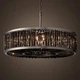 Люстра черная с графитовыми пластинами Ø 80 см | Line F | Арт. MJ160-800 BK - изображение 1