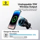 Автомобильный держатель для телефона Baseus MagPro Magnetic Wireless Charging Car Mount Air Vent Version с беспроводной зарядкой 15W для крепления в воздуховоде (C40164100121-00) Black - изображение 11