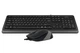 Комплект клавиатура+мышка A4Tech F1010 (Grey) Fstyler, проводной, USB, черный+серый цвет - изображение 2