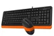 Комплект клавиатура+мышка A4Tech F1010 (Orange) Fstyler, проводной, USB, черный+оранжевый цвет - изображение 3