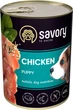 Вологий корм для цуценят Savory з куркою 400 г - изображение 1