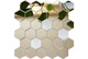 Мозаика зеркальная DecorStoneHub Zs-hex-ZS серебристая с сатином 304х303 мм шестигранник для клуба (004178) - изображение 1