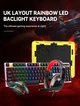 Игровой комплект Gaming Combo 4-in-1 T-Wolf TF-240 (клавиатура, мышь, наушники, коврик) геймерский комплект - изображение 13