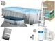 Овальный каркасный бассейн Intex 26798 Oval POOL 610 x 305 x 122см лестница, фильтр-насос, тент ,подстилка Объем 18202 лит - изображение 1