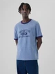 Футболка Gap Classic Fit Athletic Logo T-Shirt Color: Blue Heather (500541-02-1) L - изображение 2