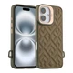 Чохол Kajsa Briquette Collection Rhombus with MagSafe для iPhone 16 Колір Brown - изображение 3