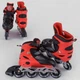 Ролики 40082-s Best Roller / розмір 30-33 / колір - червоний (6) колеса pvc, переднє колесо світло, устілка – 17-19.5 см, d коліс - 6.5 см, в сумці - изображение 2