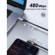 Дата кабель USB-C to USB-C 3.0m 60W US255 90-degree Angle Black Ugreen (80714) - изображение 4