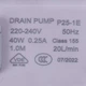 Помпа (насос) для пральної машини 292090 Drain Pump 40W P25-1E 0.2A (мідна обмотка) - зображення 2