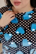 Костюм женский велюровый домашний Bonita Голубые сердечки 50 Темно-синий (145БС50) - изображение 5