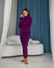 Пижама (кофта + штаны) женская теплая Bonita махра Велсофт однотонная 52 Фиолетовый (108Ф52) - изображение 3