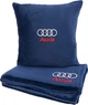 Подушка и плед в авто EVAtech из махры M для Audi синие (MBLMPSMLV003) - изображение 1