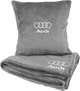 Подушка та плед в авто EVAtech із махри S для Audi сірі (MBLMPSSGV095) - зображення 1