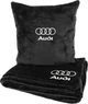 Подушка та плед в авто EVAtech із махри S для Audi чорні (MBLMPSSBV095) - зображення 1