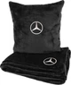 Подушка та плед в авто EVAtech із махри S для Mercedes-Benz чорні (MBLMPSSBV016) - зображення 1