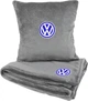 Подушка та плед в авто EVAtech із махри S для Volkswagen сірі (MBLMPSSGV033) - зображення 1