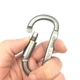 Карабін туристичний набір 6 шт алюмінієвий сплав із фіксатором D-hook сірий (GS-172761) - зображення 3