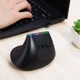 Вертикальна комп'ютерна миша Delux M618c бездротова мишка з USB приймачем 2.4G та RGB-підсвічуванням, чорний (99199733) - зображення 1