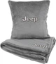 Подушка та плед в авто EVAtech із махри S для Jeep сірі (MBLMPSSGV014) - зображення 1