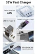 33W швидка зарядка. Зарядний пристрій, PD QC3.0 2USB type-C для Samsung, Iphone, Apple, Xiaomi та ін. Essager білий - зображення 4
