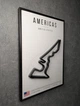 Металева Рамка 30x21см з 3D Трасою AMERICAS Circuit (Circuit of the Americas) / Austin, Texas, United States / Остін, штат Техас, США (Траса Америк) в Масштабі 1:40 000 Black Matte / Рамка-Підставка 2в1 на Стіну або Полку - зображення 6
