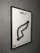 Металлическая Рамка 30x21см с 3D Трассой IMOLA Circuit (Autodromo Enzo e Dino Ferrari) / Imola, Emilia-Romagna, Italy / Имола (Автодром Энцо и Дино Феррари) в Масштабе 1:40 000 Black Matte / Рамка-Подставка 2в1 на Стену или Полку - изображение 6