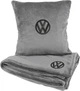 Подушка та плед в авто EVAtech із махри S для Volkswagen сірі (MBLMPSSGV124) - зображення 1