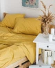 Постельное белье полуторное Dushka Home Вареный хлопок 21043 160х215 см желтое 4996725 - изображение 2