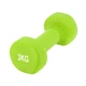 Гантель вінілова PowerPlay 4125 Achilles 3 кг. Зелена (1шт.) 4911538 - изображение 1