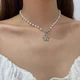 Колье женское с кулоном Бабочка 14753 40 см белое 4993052 - изображение 2