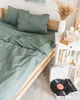 Постельное белье полуторное Dushka Home Вареный хлопок 21039 160х215 см холодный зеленый 4996721 - изображение 6