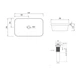 Комплект Qtap Scorpio: раковина врезная прямоугольная 610х380х150 мм White + донный клапан PU02 QTAP QT1411K491WN47291 - изображение 2