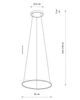 Люстра Nowodvorski 10863 Circolo LED S 1x18W 4000K 600Lm IP20 Чорна (10863) - изображение 3