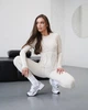 Спортивный комбинезон (длинный) «с имитацией корсета» с чашками и без пуш-ап, бежевого цвета, размер M - изображение 8